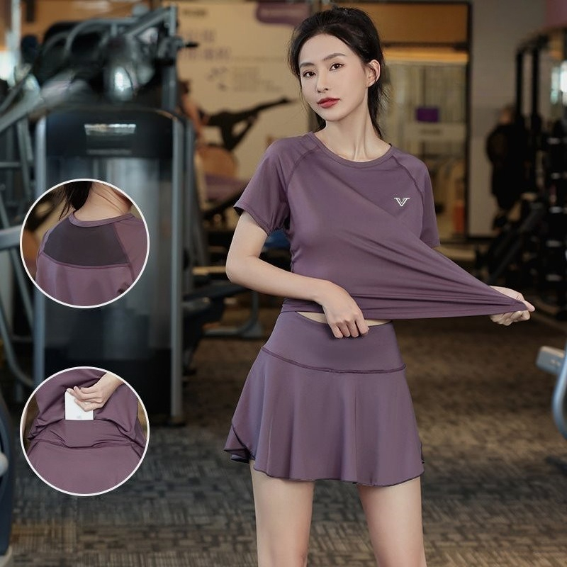 Running Gear Quick Dry - Women's Running Suits Short Sleeve Mesh