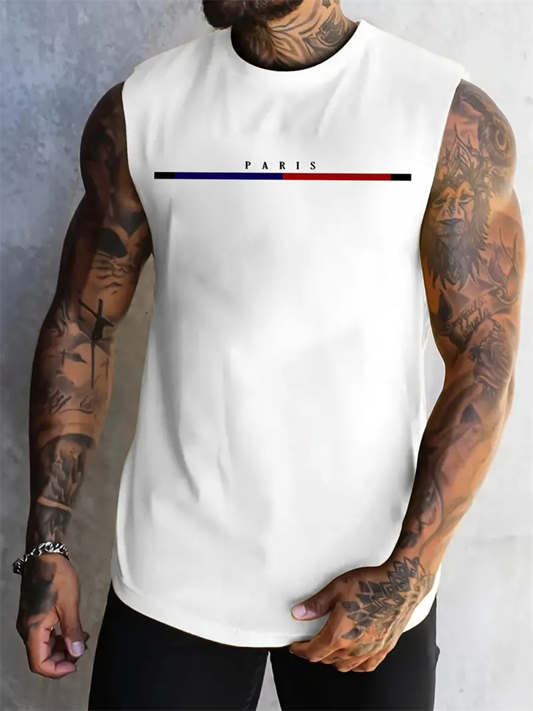 Summer new men's round neck ve - огляд і ціна Running Gear Youth