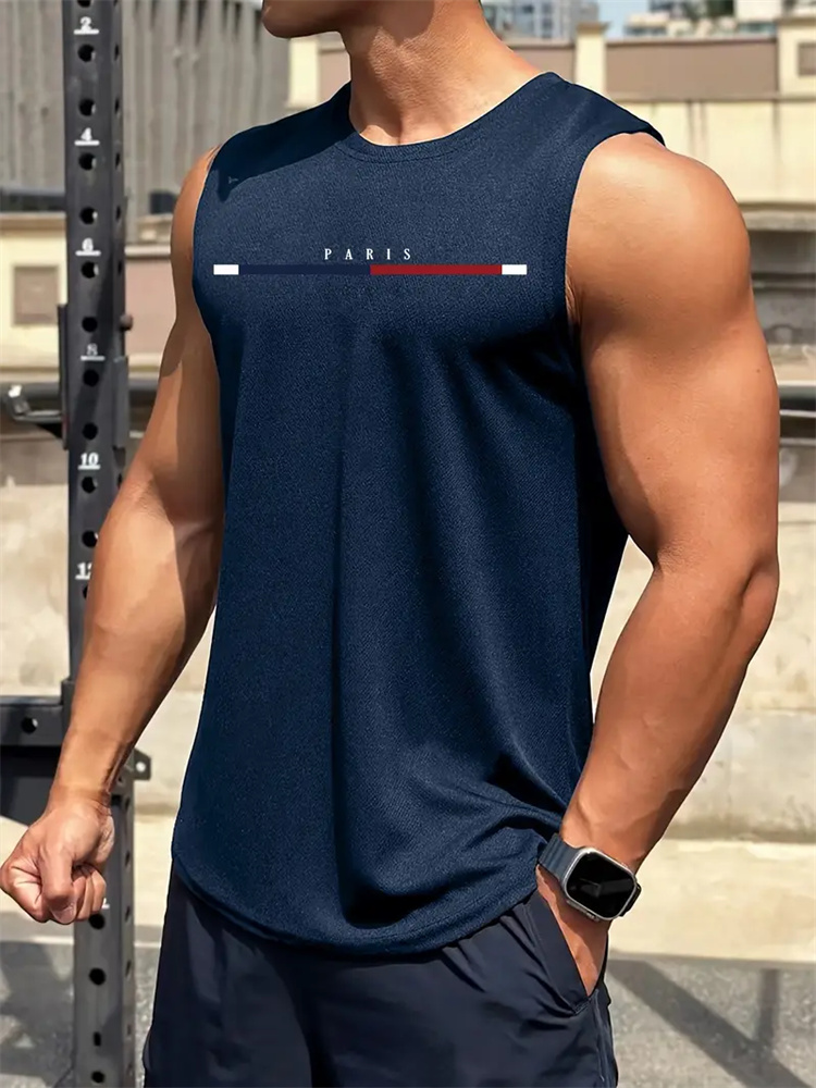 Summer new men's round neck ve - огляд і ціна Running Gear Youth