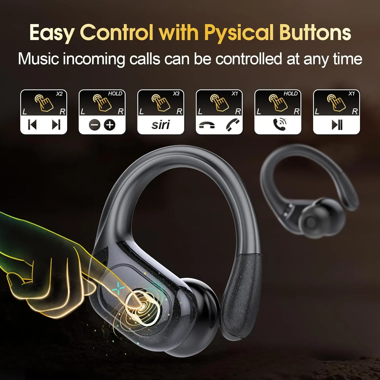 TWS Wireless Bluetooth 5.4 Ear - огляд і ціна Earphone Sport Hook
