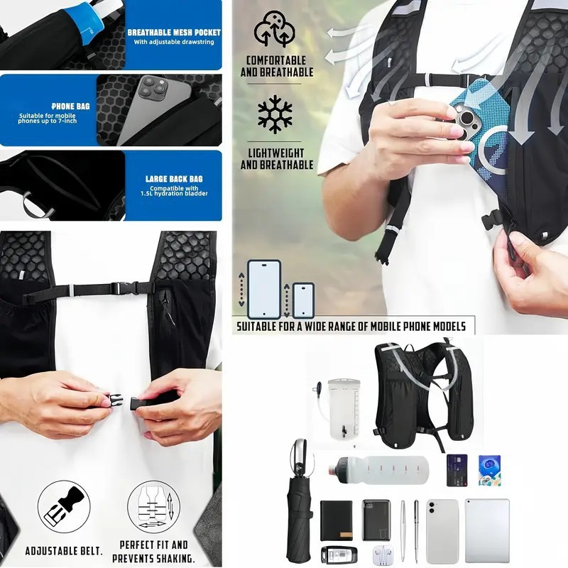 Unisex Running Vest Water-Resi - огляд і ціна Running Hydration Vest