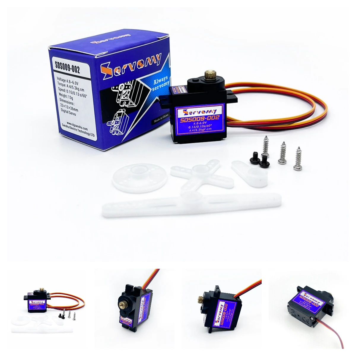 4pcs Servomy SDS009-02 9g Serv - огляд і ціна Running Gear Vehicle