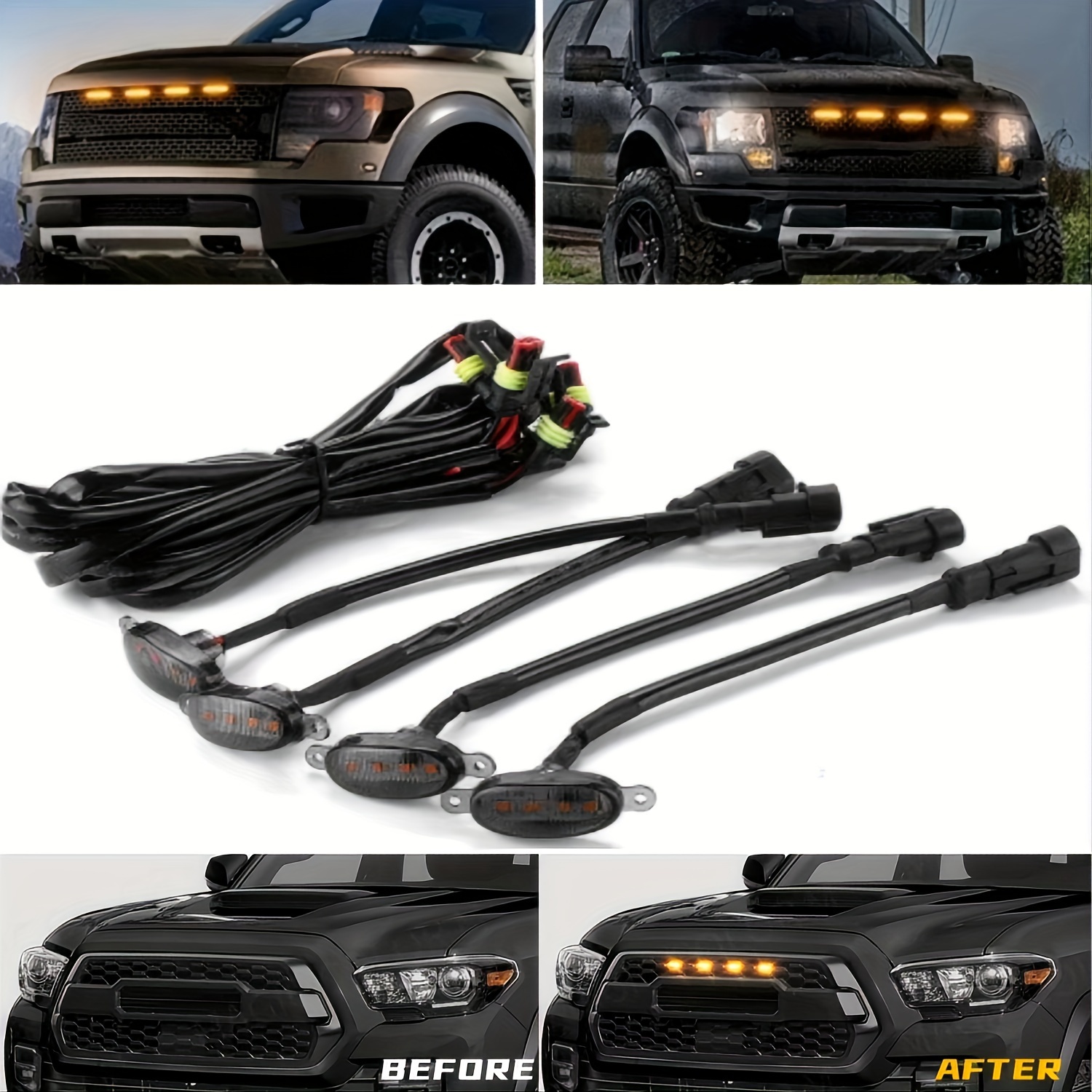 4Pcs/set Car LED Grille Light  - огляд і ціна Running Gear Accessories