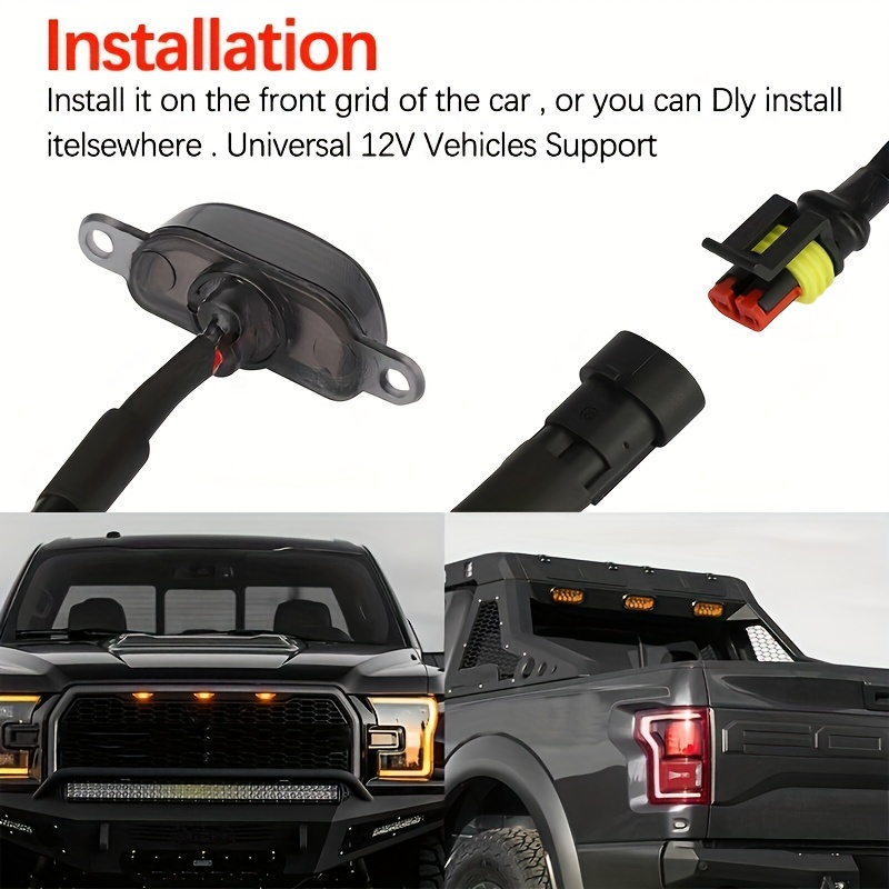 4Pcs/set Car LED Grille Light  - огляд і ціна Running Gear Accessories